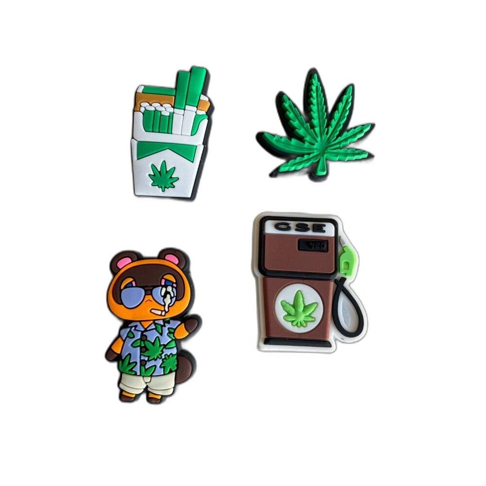 Green Leaf Shoe Charms
